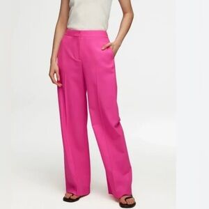 Argent Wide Leg Trouserin Seasonless Wool in pink size 8